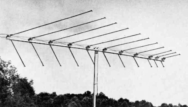 Log periodic VHF TV antenna 1963