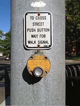 Pedestrian walk signal device NY