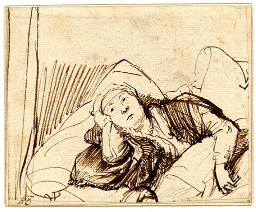 Rembrandt Saskia in Bed