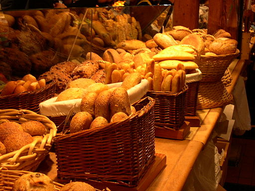 Bread for sale at Granville Island Markets