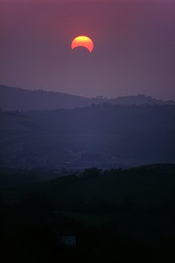 Partial Eclipse of the Sun - Montericco, Albinea, Reggio Emilia, Italy - May 1994 03