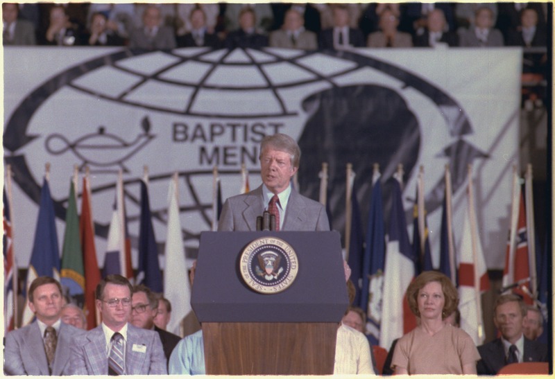 Jimmy Carter addresses the South Baptist Convention in Atlanta, GA. - NARA - 179898